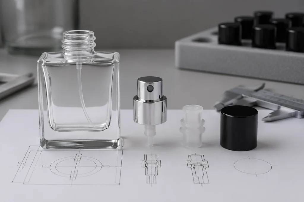 bottle fit engineering for custom perfume cap