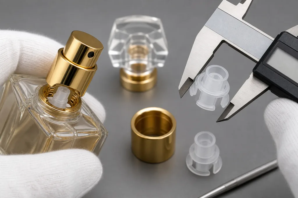 Bottle fit engineering for perfume bottle caps