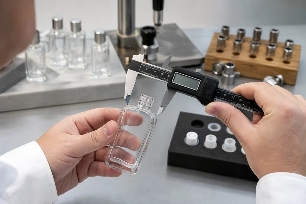 bottle fit engineering for OEM perfume caps