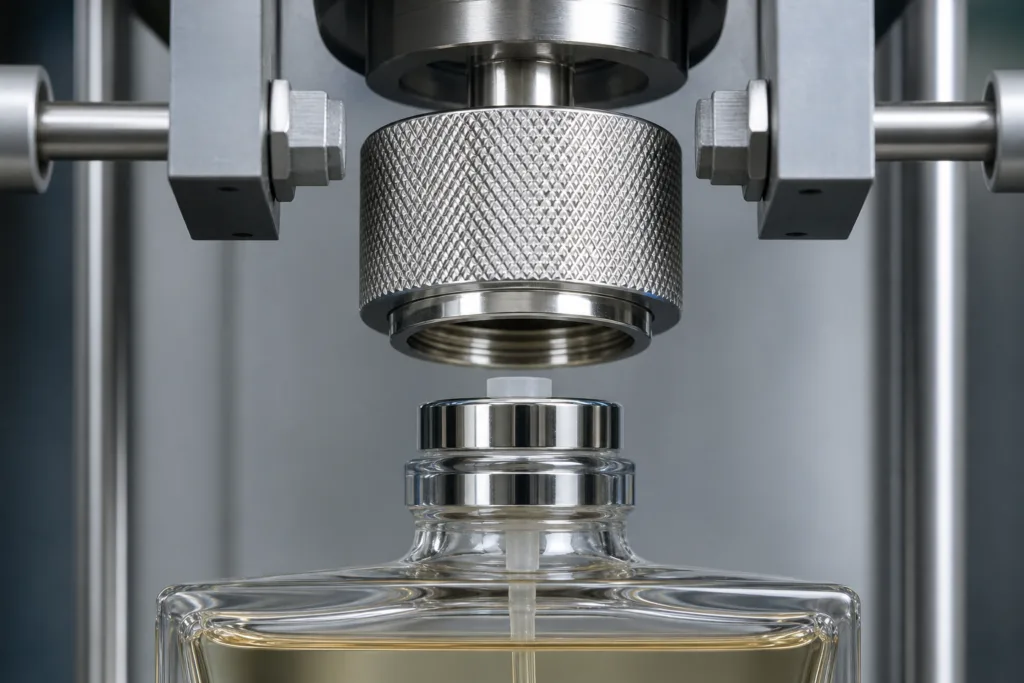 bottle fit engineering during perfume cap sample development