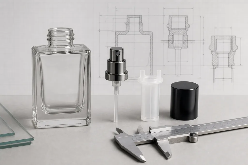 Bottle fit engineering for perfume caps