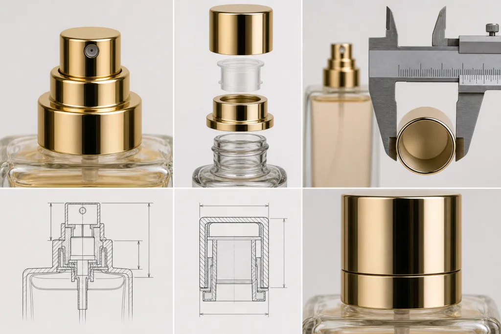 Bottle fit engineering for private label perfume caps