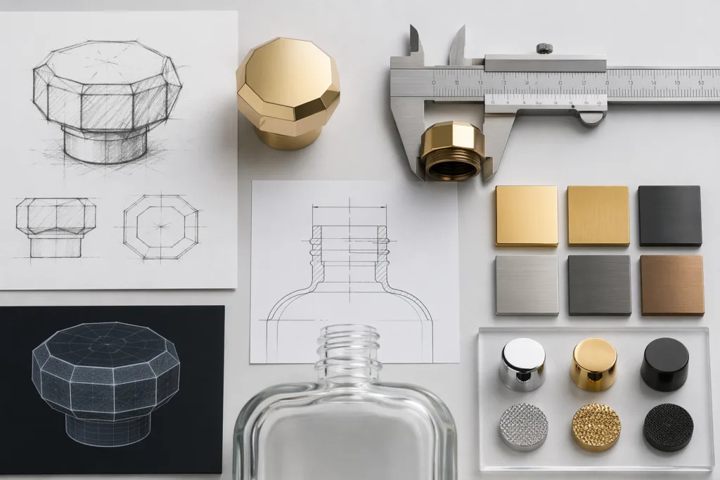Information needed for a custom perfume cap spec sheet