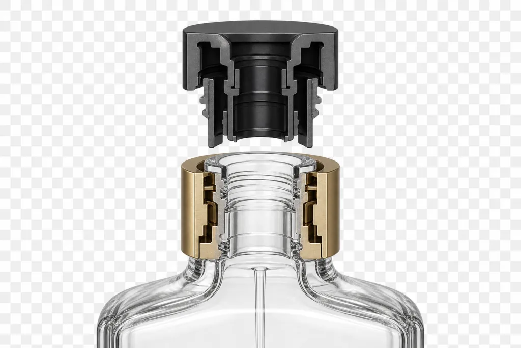 Bottle fit engineering for custom perfume caps