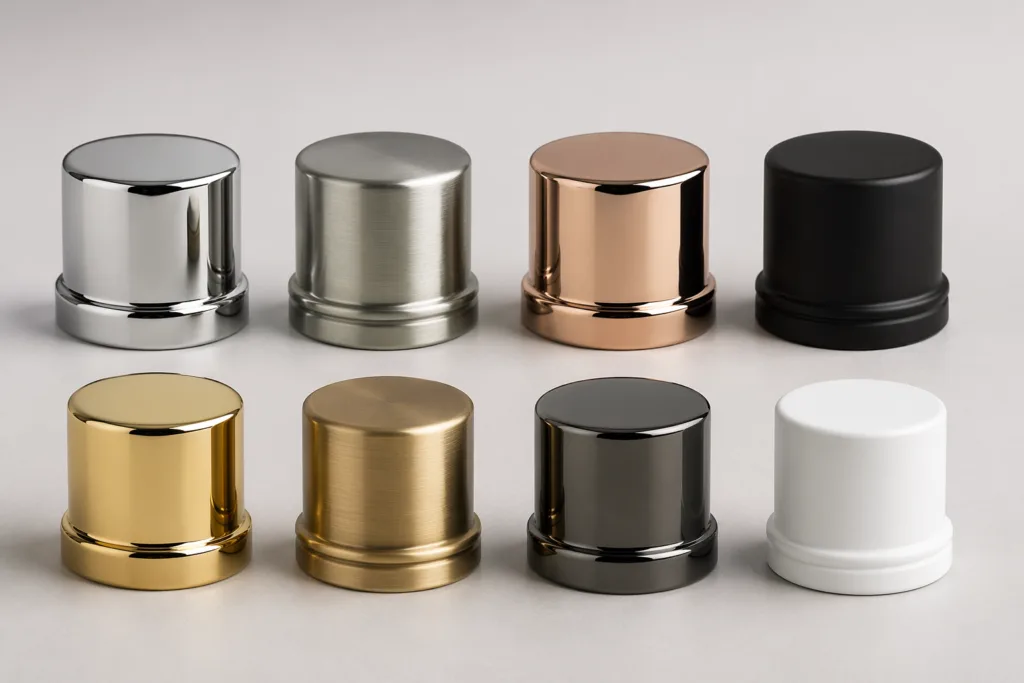 custom perfume cap finish options for buyer checklist