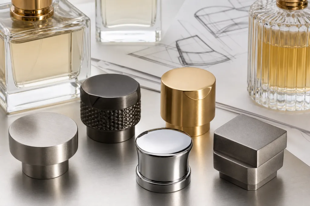 custom perfume caps for fragrance design agencies