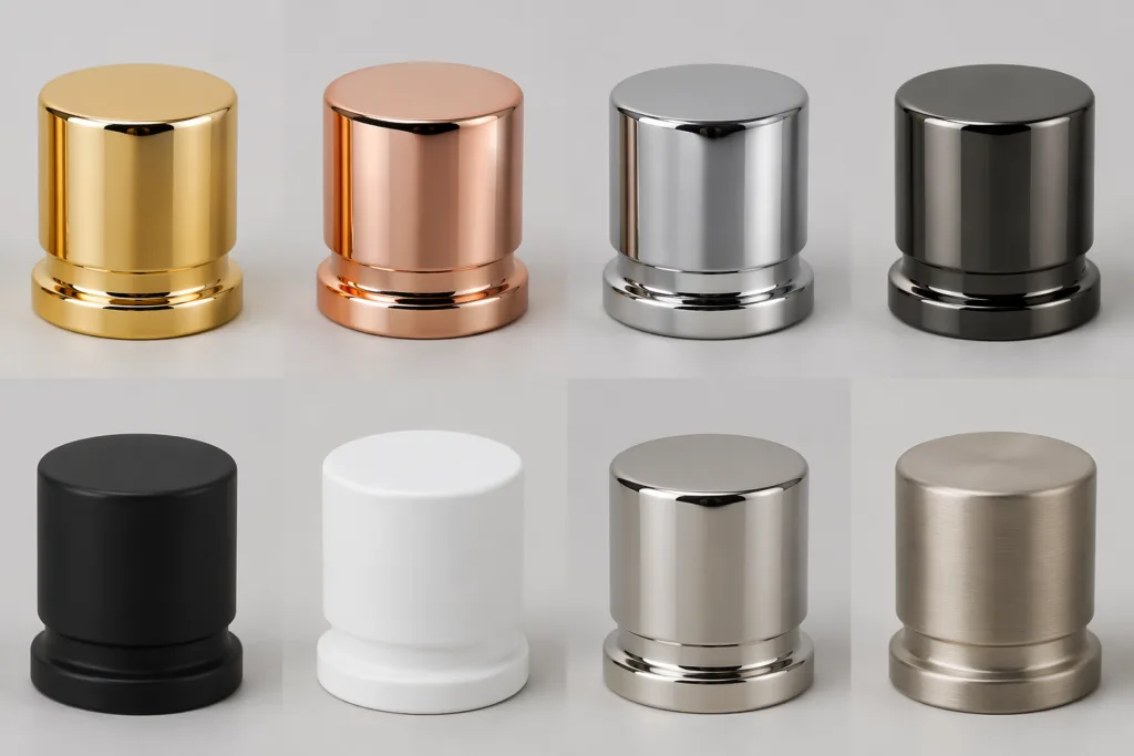 perfume cap finish options for designer brands