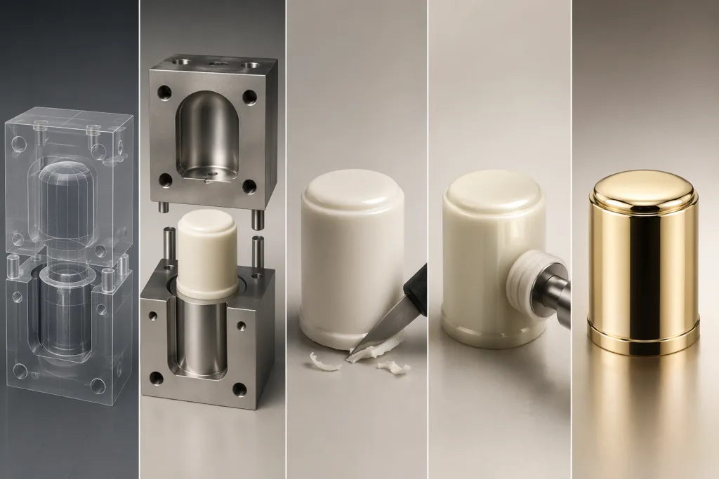 Perfume cap manufacturing from die casting to finishing