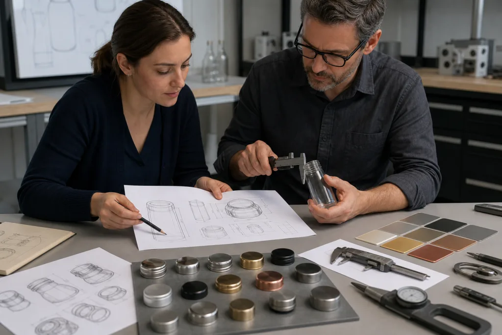 Electroplating finish planning for custom perfume cap development
