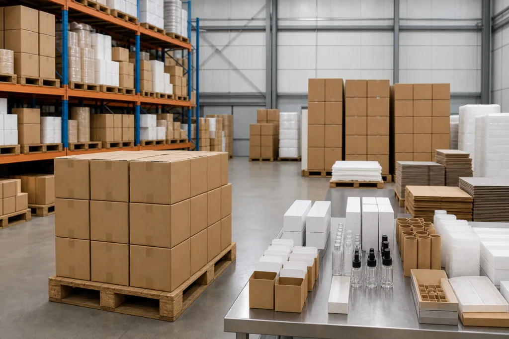Export-ready packaging for perfume bottle cap orders