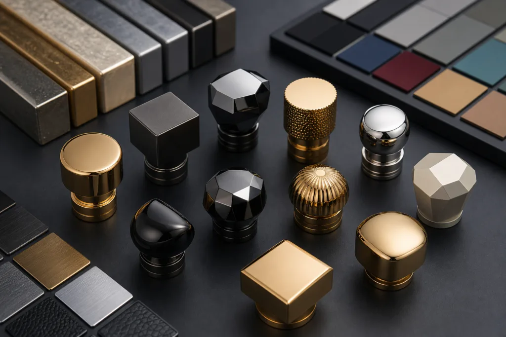 Perfume cap finish and material reference tools