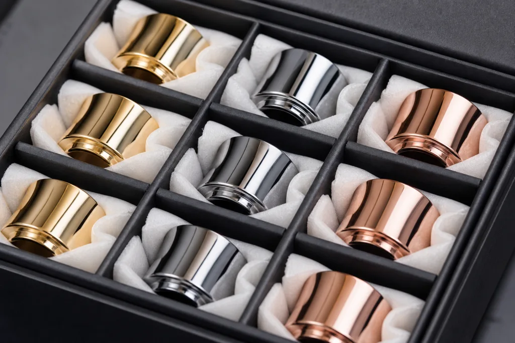 inner protection for plated perfume caps