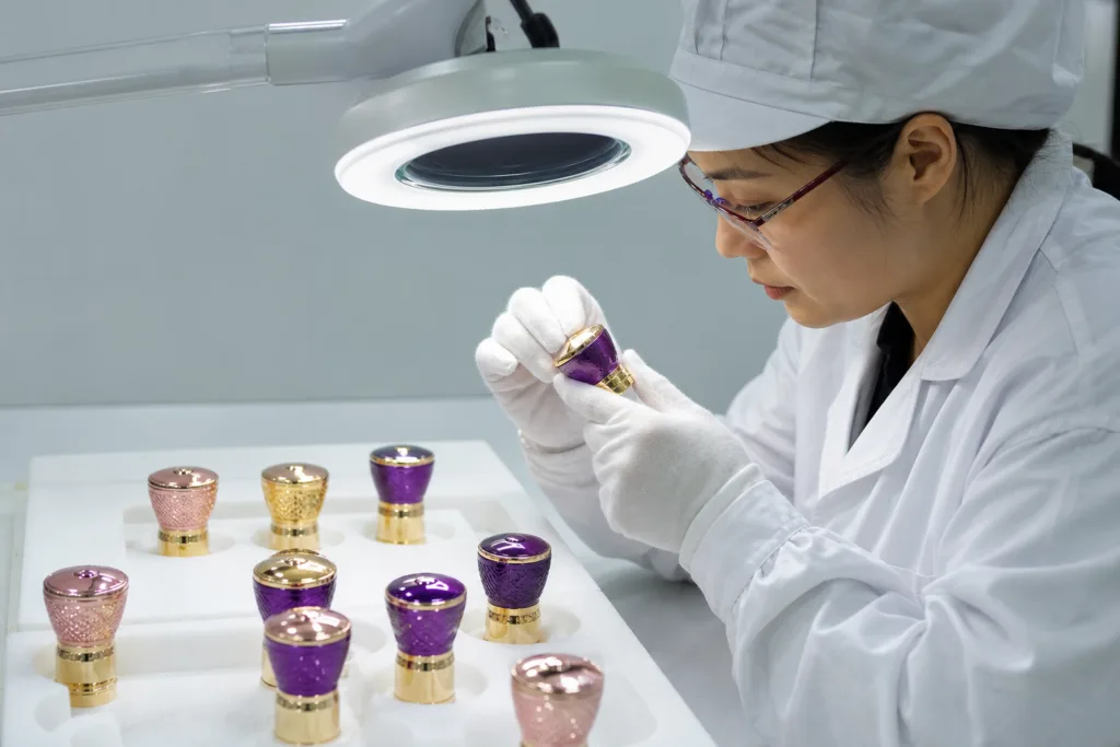 Quality inspection for limited edition perfume caps