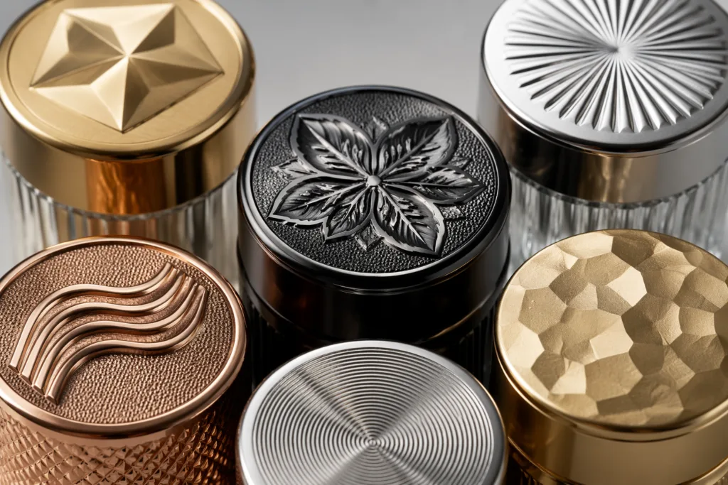 logo application options for custom perfume caps