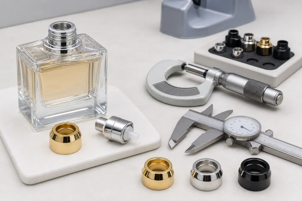 Bottle fit engineering for luxury perfume caps