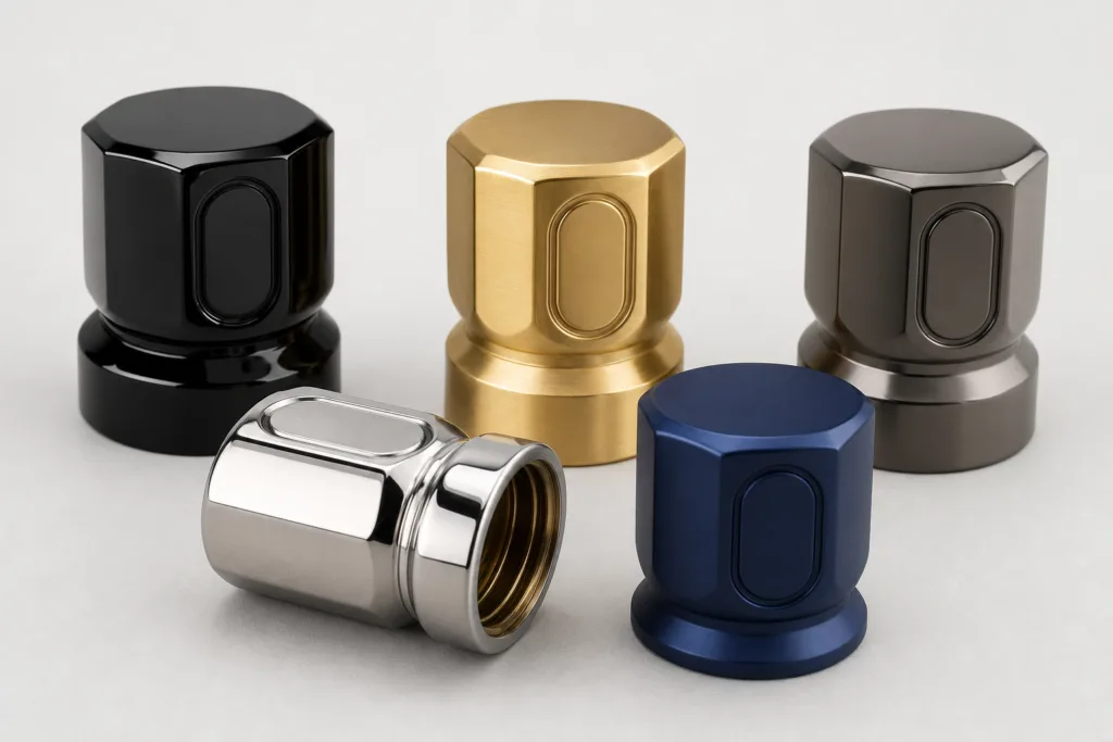 painted zinc alloy perfume cap finish details