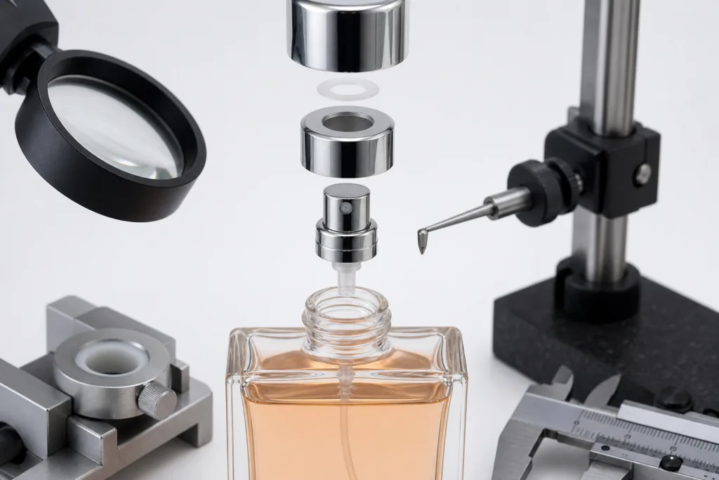 Bottle fit engineering for custom perfume caps