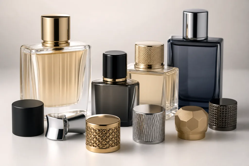 Perfume cap options for fragrance brands