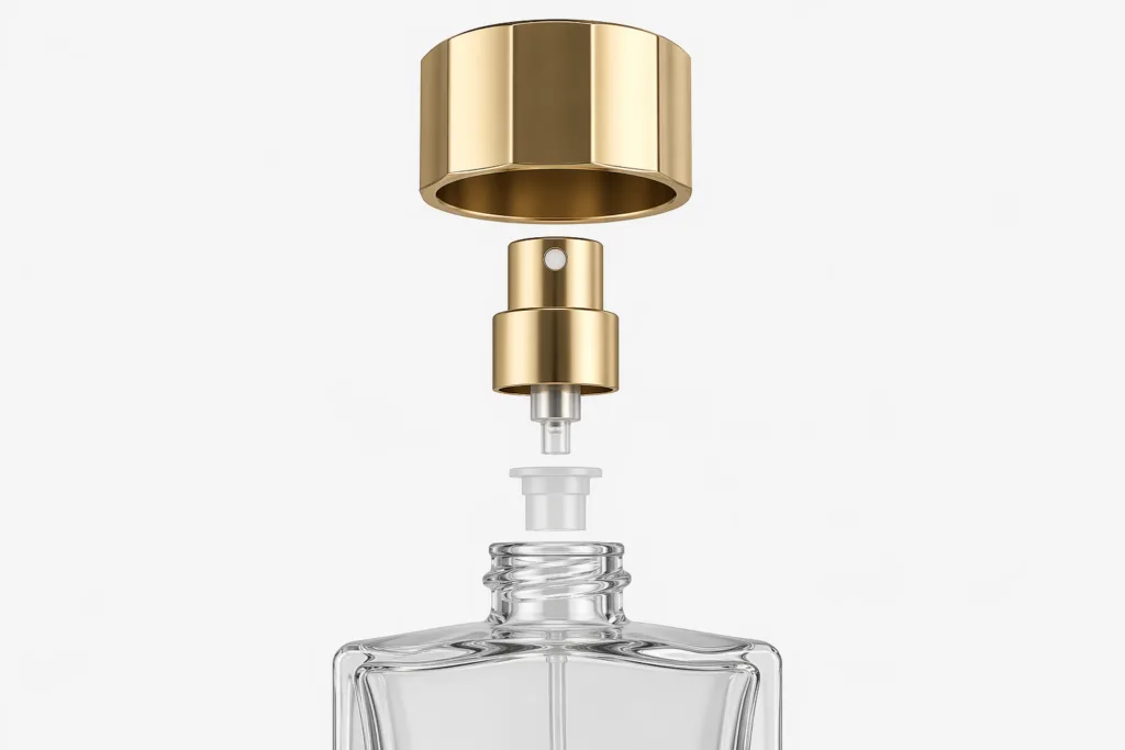 perfume cap bottle fit engineering for metal and plastic caps