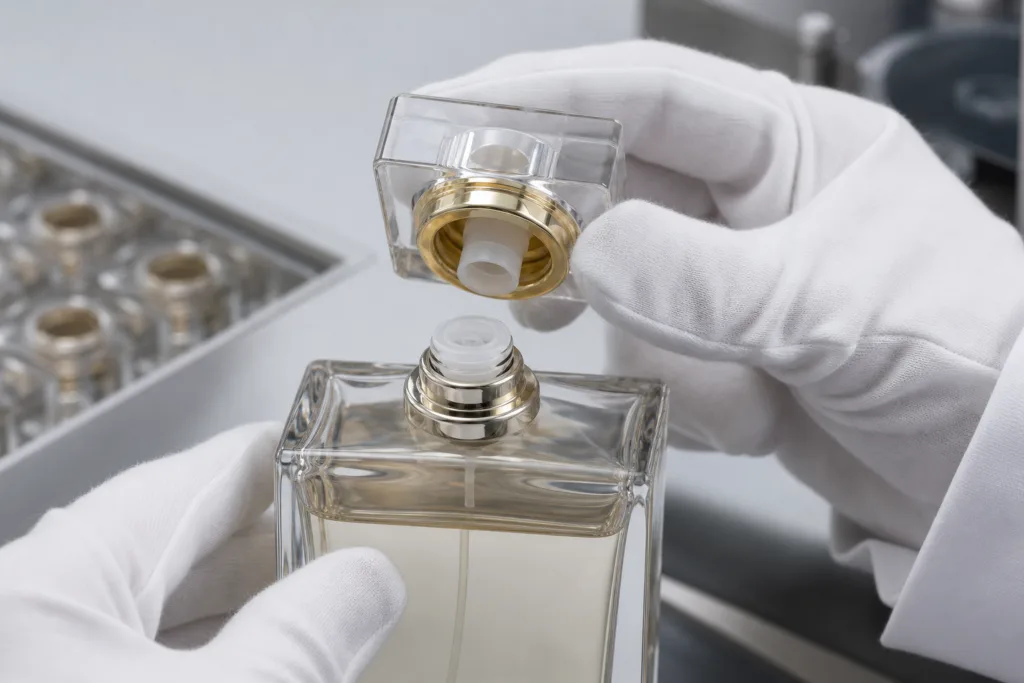 Bottle fit testing for custom perfume bottle caps