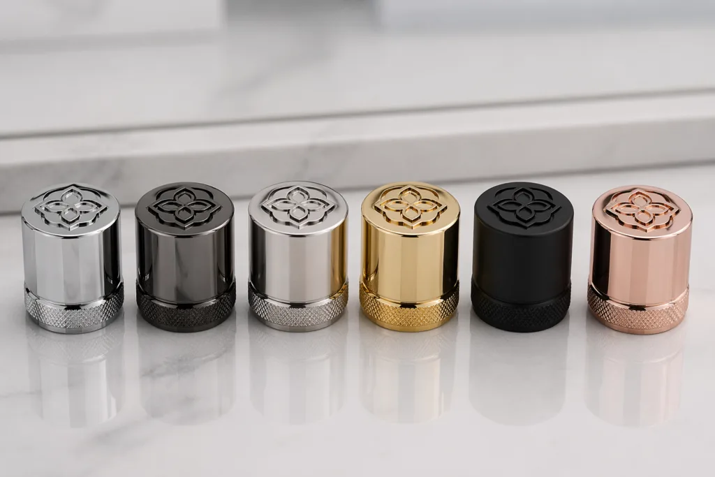 Perfume cap branding sample approval