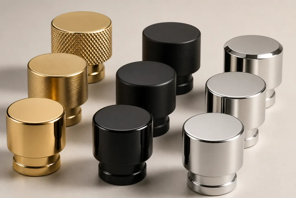 Surface finish options that affect perfume cap cost