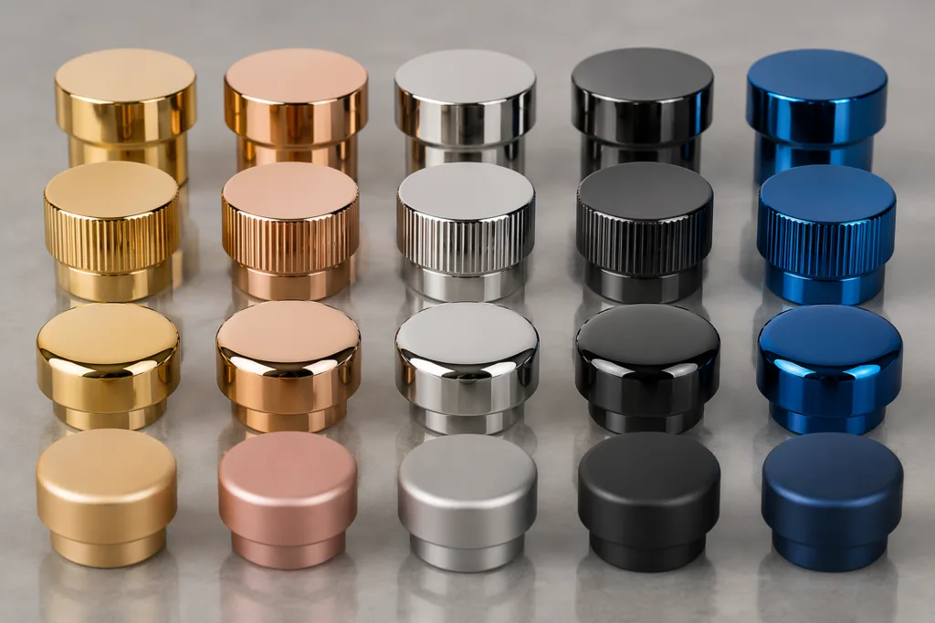 Surface finish consistency in perfume cap mass production
