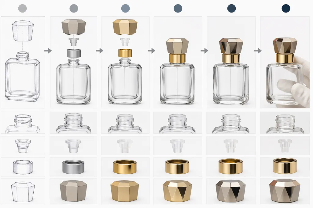 perfume cap bottle fit engineering workflow