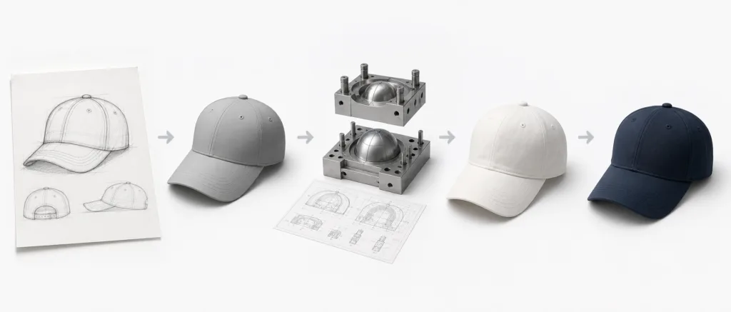 Perfume cap mold development process from design to sample