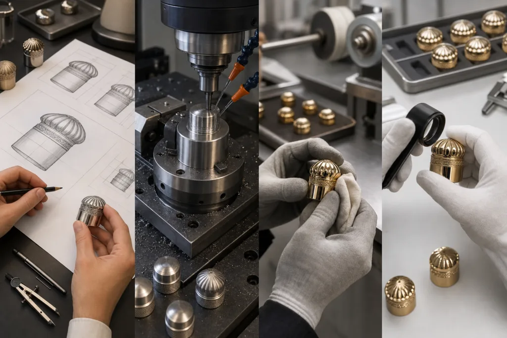 custom perfume cap manufacturing process