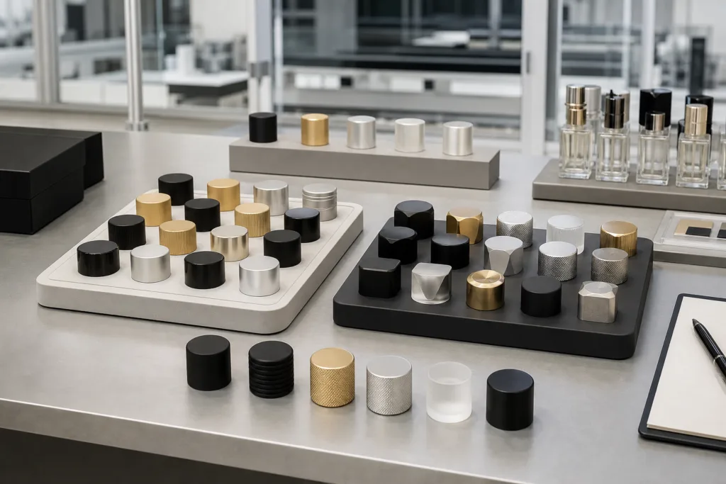 Perfume cap sample development and finish approval
