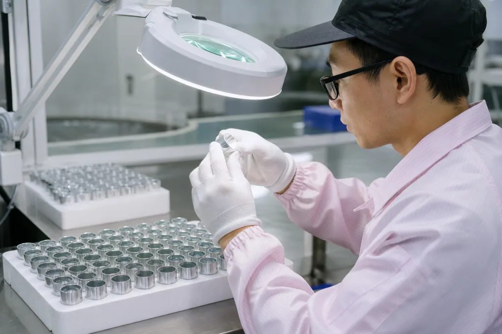 quality control check for perfume cap samples