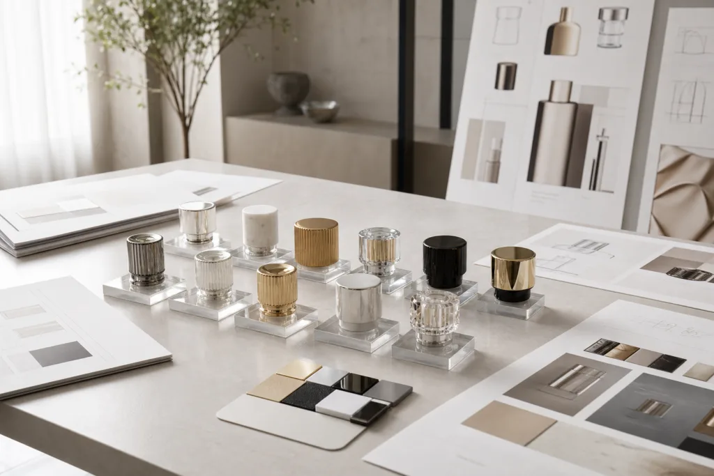 sample perfume caps for fragrance brand approval