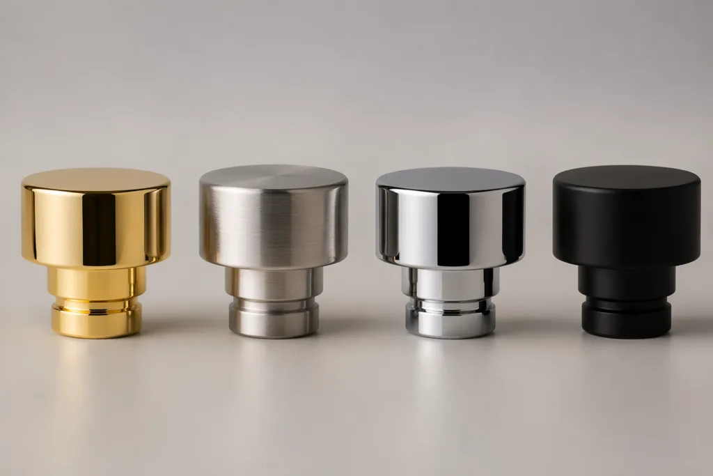 Surface finish options for custom perfume bottle caps