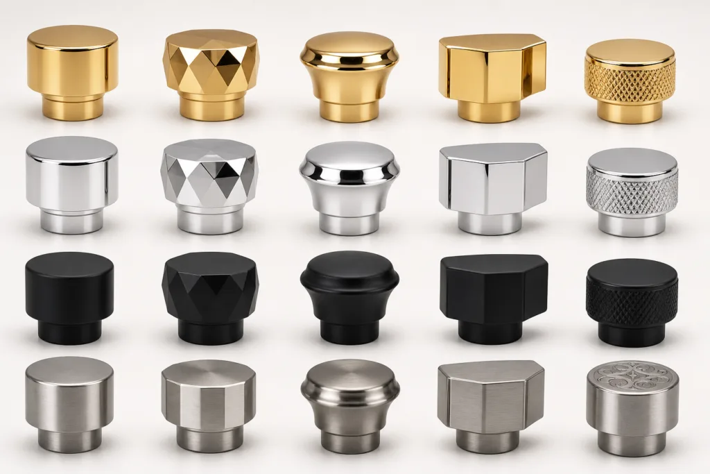 Surface finish options for custom perfume bottle caps