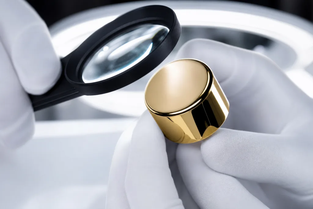 surface inspection for polished perfume caps