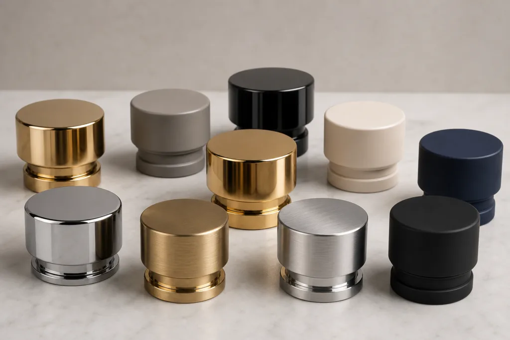 zinc alloy perfume cap finish options