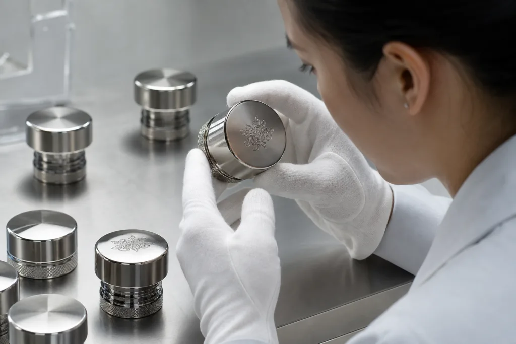 quality control for zinc alloy perfume caps