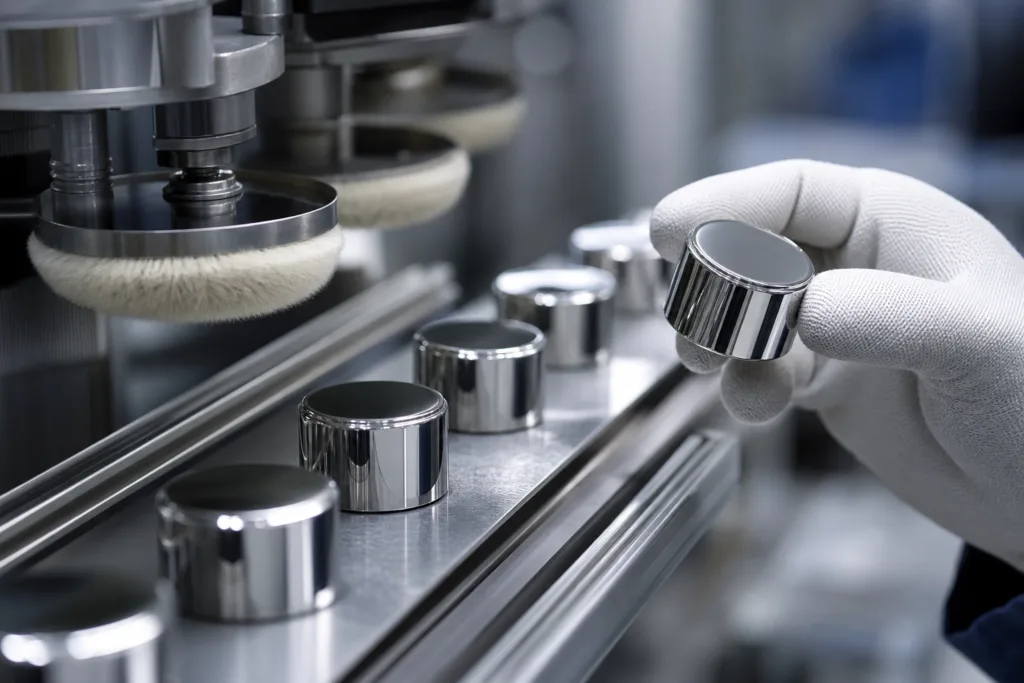 Quality inspection of zinc alloy perfume cap surface finishes