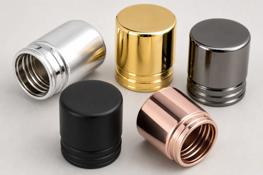 zinc alloy perfume cap finish quality