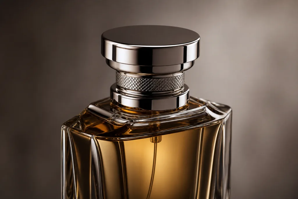 custom zinc alloy perfume cap for luxury fragrance